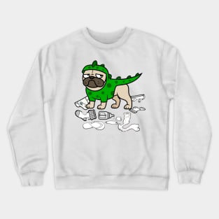 Pug Baby Godzilla Crewneck Sweatshirt